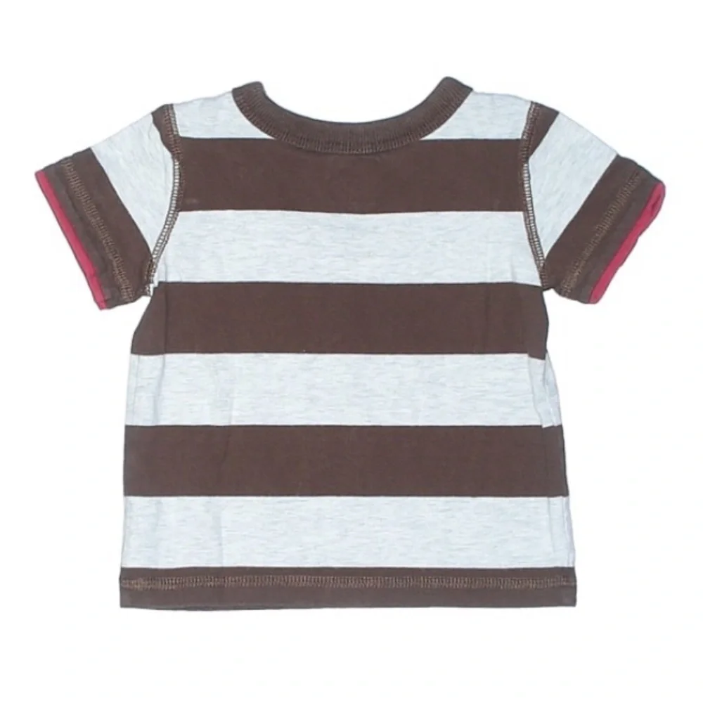 Baby Gap Striped Crewneck short sleeve T-shirt baby boy 12-18 months brown